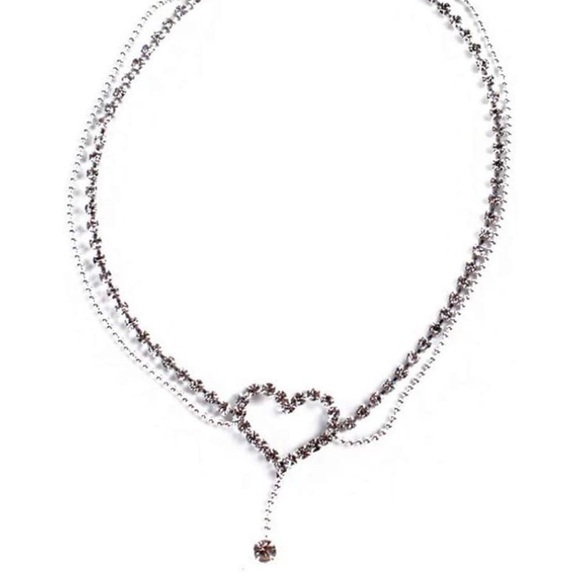 Sperrins Heart Pattern Crystal Anklet - Picture 2 of 4